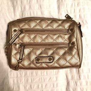 Gold mini zip clutch, minkoff look alike